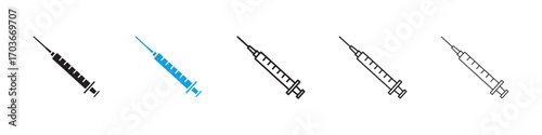 Syringe Icon collection for web design