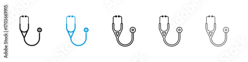 Stethoscope Icon collection for web design