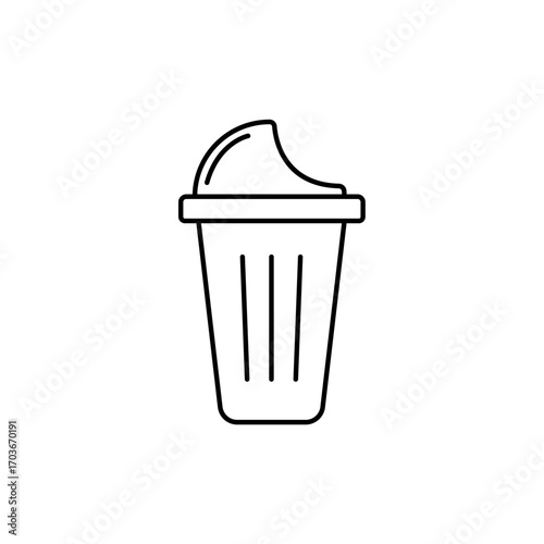 Icon a Trash Bin, isolated against a clean background.