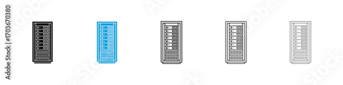Server rack Icon collection for web design