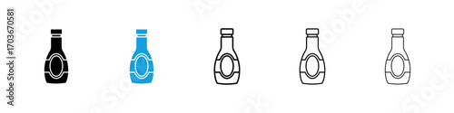 Sauce bottles Icon collection for web design