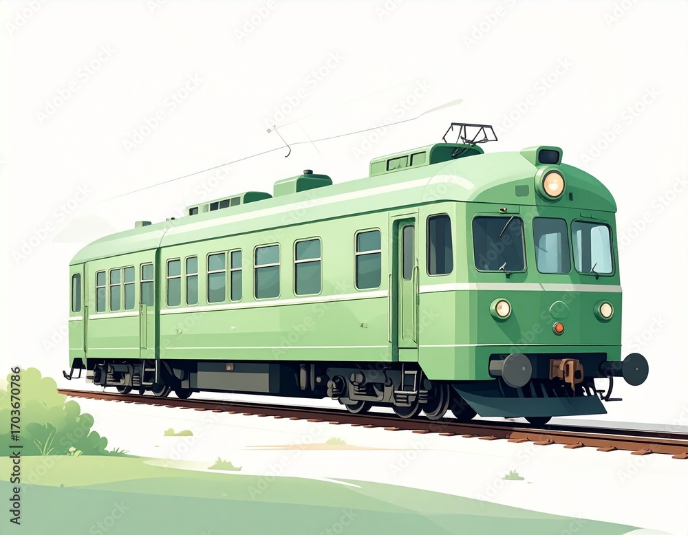 Obraz premium 電車 イラスト