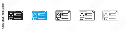Personal documents Icon collection for web design