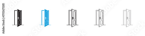 Open door Icon collection for web design