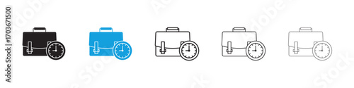 Office hours Icon collection for web design
