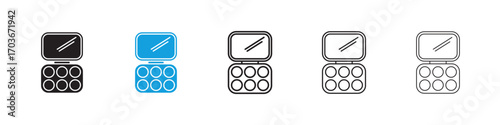 Makeup palette Icon collection for web design