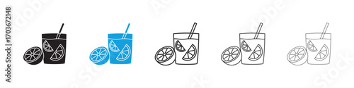 Lemonade Icon collection for web design