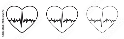 Heartbeat Icon collection for web design