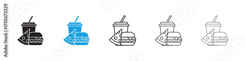 Fast food Icon collection for web design