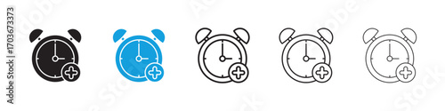 Extra hours Icon collection for web design