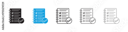 Check list Icon collection for web design