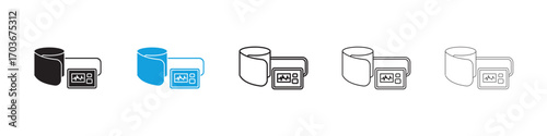 Blood pressure meter Icon collection for web design