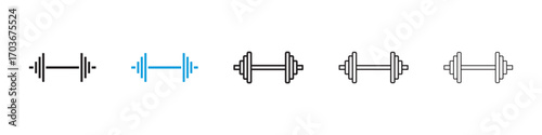 Barbell Icon collection for web design