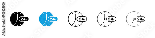 24 hours Icon collection for web design