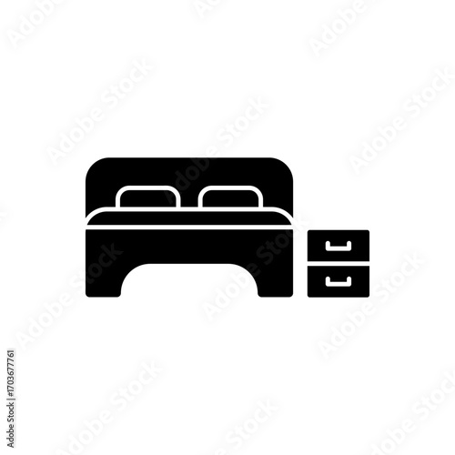 Icon a Bed, isolated against a clean background.