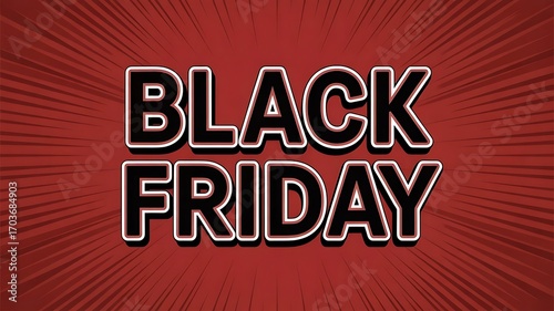 Wallpaper Mural Bold black friday text with a red starburst background, highlighting a major retail event and offering great deals for shoppers Torontodigital.ca
