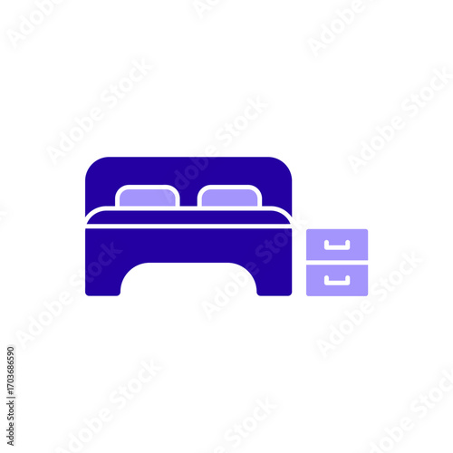 Icon a Bed, isolated against a clean background.