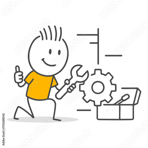 A Cheerful Technical Support Character Offering Practical Solutions to Problems.