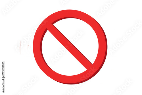 Free Download Prohibitive red circular sign with slash symbolizing restriction, blocking, warning against unauthorized or dangerous conduct - GFXLoad