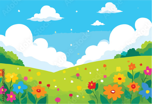 flowers and grass