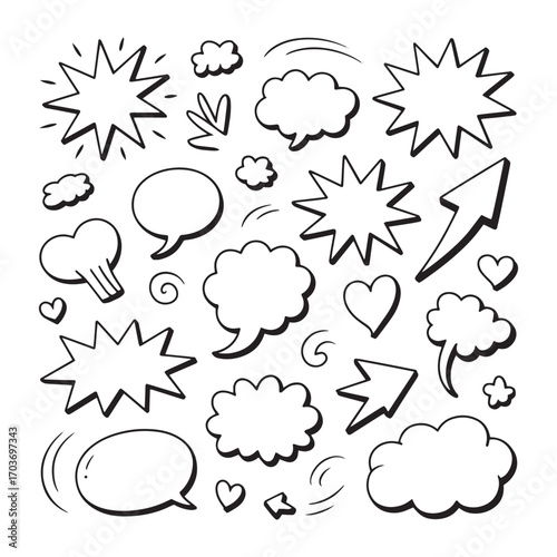 Surprised Cartoon Character with Exclamation Point and Shock Waves Design