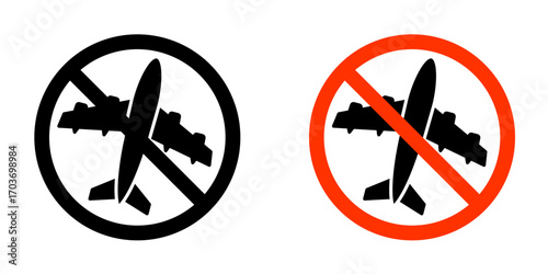 Dont fly signs vector illustration for ui