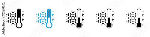 Thermometer cold icons vector illustration for ui