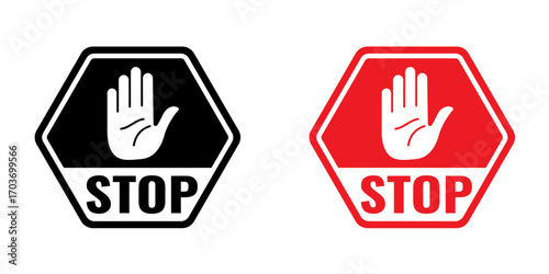 Stop security signs vector illustration for ui