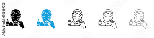 Skincare icons vector illustration for ui