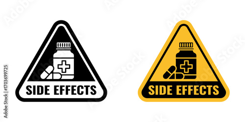 Side effects signs vector illustration for ui