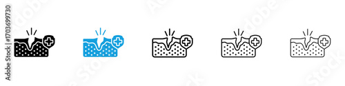 Skin healing icons vector illustration for ui