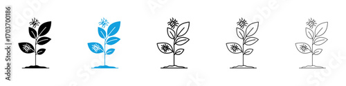 Pest plant icons vector illustration for ui