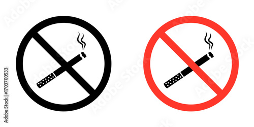 No smoking cigarette sign vector illustration for ui