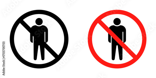 No man sign vector illustration for ui