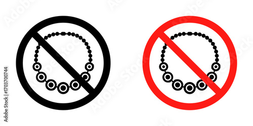 No jewelry sign vector illustration for ui