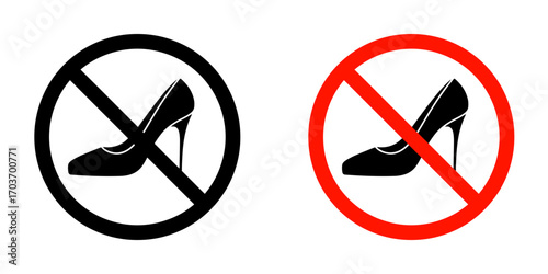 No high heels sign vector illustration for ui