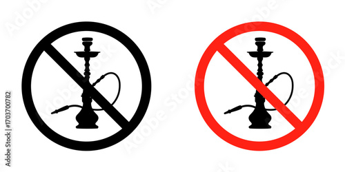 No hookah sign vector illustration for ui
