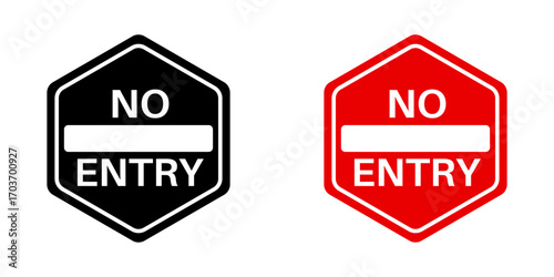 No entry sign vector illustration for ui