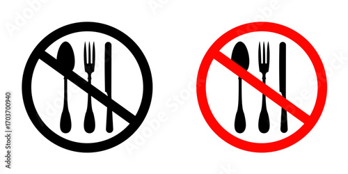 No eating sign vector illustration for ui