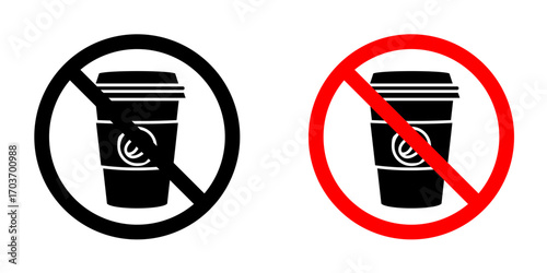No coffee cup sign vector illustration for ui