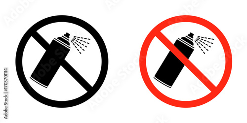 No aerosol spray sign vector illustration for ui