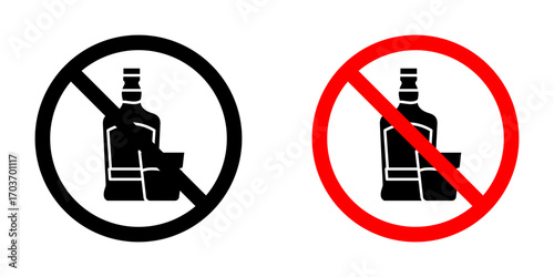 No alcohol sign vector illustration for ui