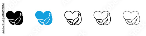 Natural love icons vector illustration for ui