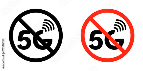No 5G sign vector illustration for uial sign vector illustration for ui