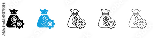 Money processes icons vector illustration for ui