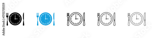 Lunch time icons vector illustration for ui