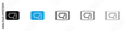 Makeup remover wipes icons vector illustration for ui