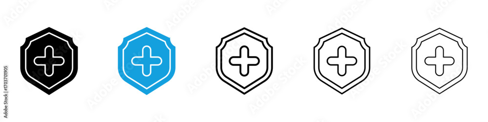 Obraz premium Immune guard icons vector illustration for ui