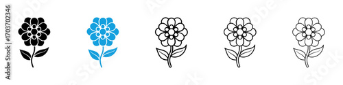 Flower icons vector illustration for ui
