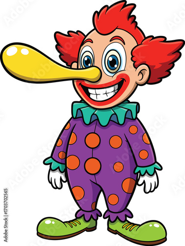 Funny Clown with Big Nose	